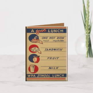 Carte Un Bon Déjeuner D'École