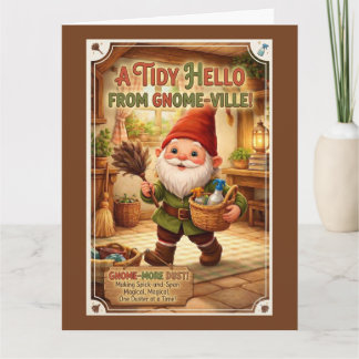 Carte "Un Bonjour Rangé" Salutation Gnome