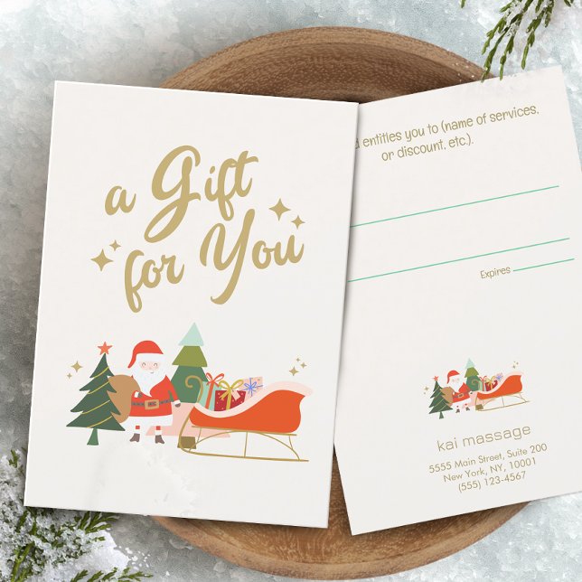 Carte Un cadeau de Père Noël (Créateur téléchargé)