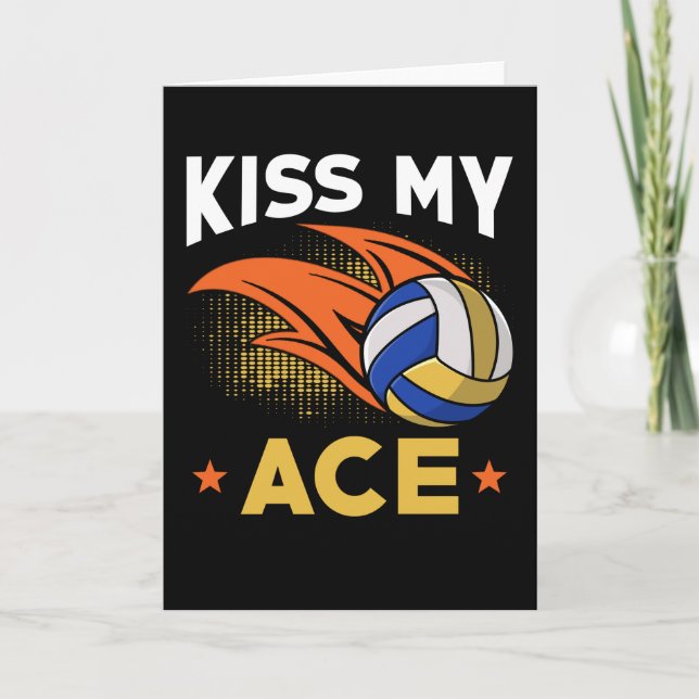 Carte Un cadeau de volleyball baise mon as (Devant)