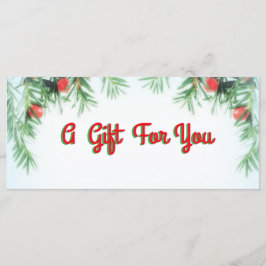 Carte Un cadeau pour vous argent comptant / certificat R