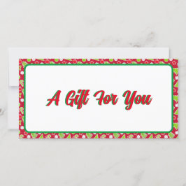 Carte Un cadeau pour vous Editable certificat cadeau de