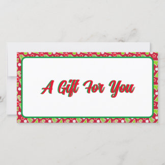 Carte Un cadeau pour vous Editable certificat cadeau de