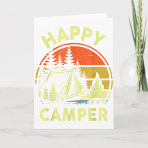 Carte Un campeur heureux tout-petit garçon drôle de camp
