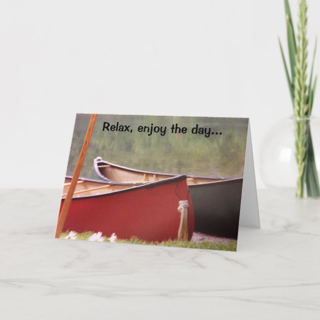 Carte UN CANOER, 50e HUMOUR D'ANNIVERSAIRE (Devant)