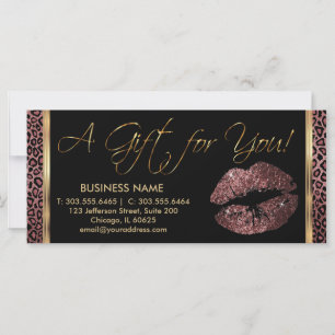 Carte *Un certificat cadeau Dark Rose Lipstick Business 