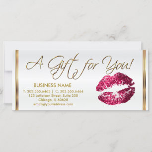 Carte *Un certificat cadeau Hot Pink Lipstick Business 2