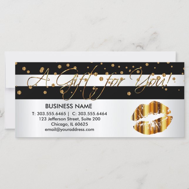 Carte *Un Certificat Cadeau Lièvres Gold (Devant)
