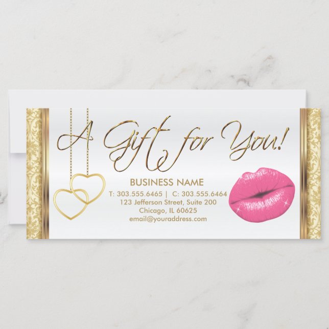 Carte *Un Certificat Cadeau Pink Lipstick (Devant)