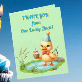 Carte Un chanceux canard photo fille Anniversaire de enf