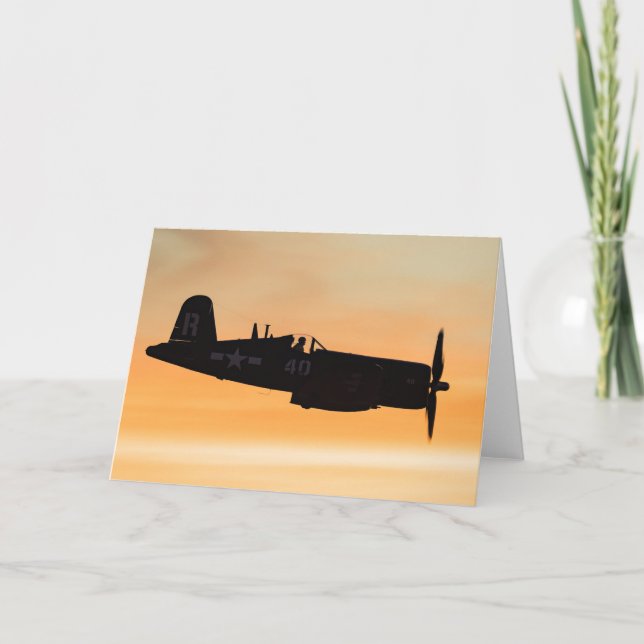 Carte Un chasseur F4U en cavair (Devant)