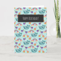 Un chat rêvé flottant dans le ciel| Joyeux anniver