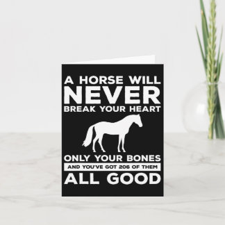 Carte Un Cheval Ne Casse Jamais Ton Coeur Seulement Ton 