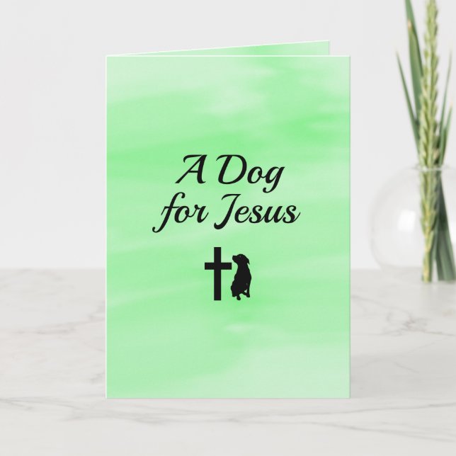 Carte Un chien pour Jésus Poème Sympathie (Devant)