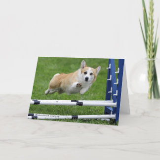 CARTE UN CLIN D'OEIL ET CORGI D'UNE AGILITÉ DE VAGUE