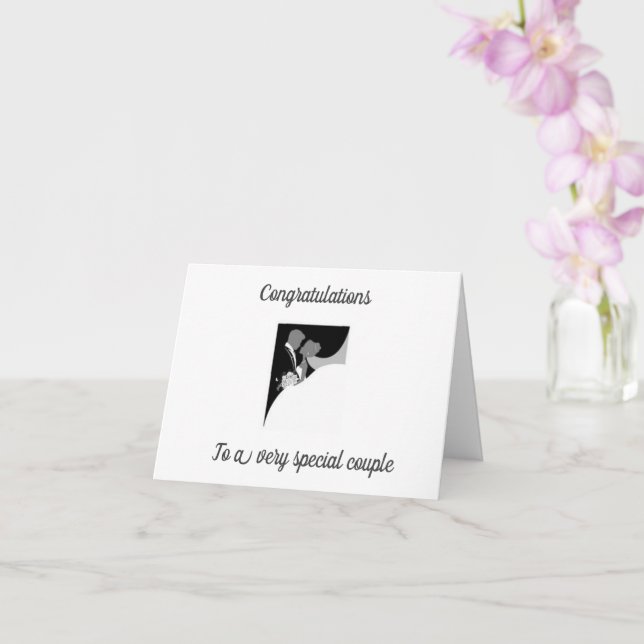 CARTE UN COUPLE SPÉCIAL POUR VOTRE "JOUR DE MARIAGE" (Orchidée)