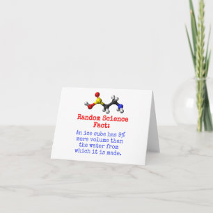Carte Un Cube De Glace A 9 Pour Cent - Science Fact