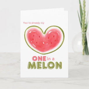Carte Un dans une Saint-Valentin Melon