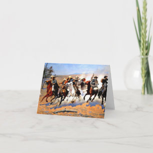 Carte Un Dash pour le Timber, peinture de Remington,