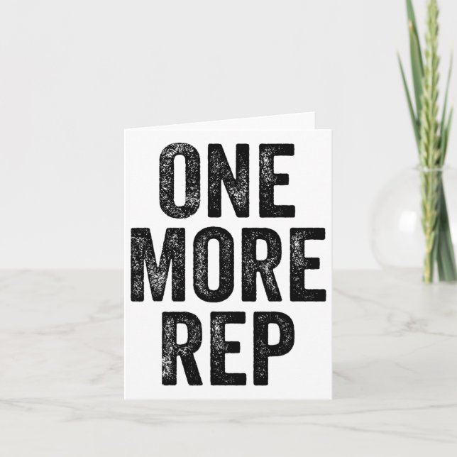 Carte Un De Plus Rep Gym Weightlifter Bodybuilder (Devant)