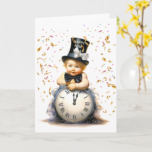 Carte Un début d’année (Fleur jaune)