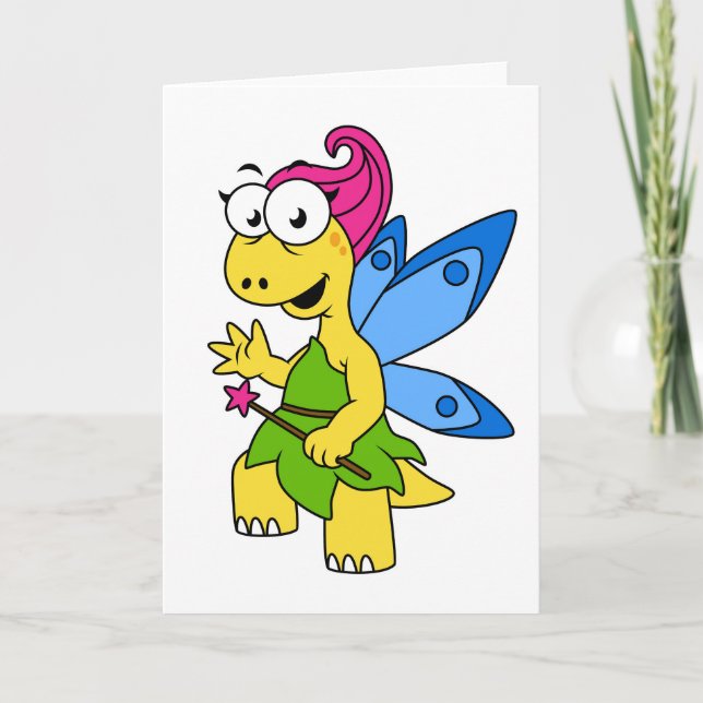 Carte Un Dessin Fairysaur Dinosaur. (Devant)