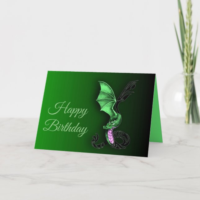 Carte Un dragon vert (Devant)