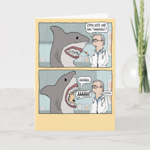 Carte Un drôle de docteur donne à requin une vérificatio