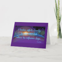 Un enseignant affecte l'éternité