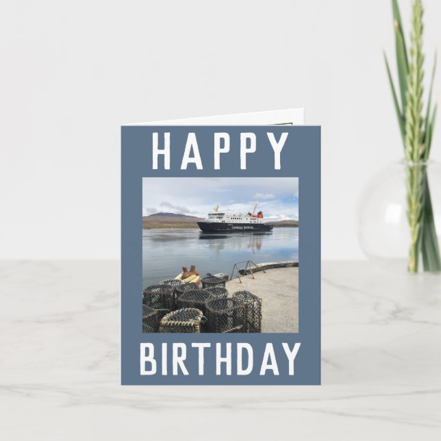 Carte Un ferry à Port Askaig, Islay en Ecosse Anniversai (Devant)