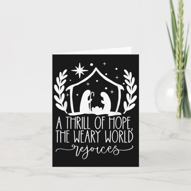 Carte Un Fou D'Espoir Nativité Christian Joyeux Christma (Devant)