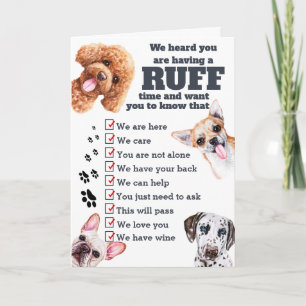 Carte Un gang de chiens à temps rude se sentir mieux bie