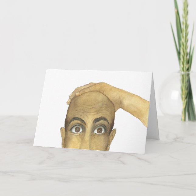 Carte Un gars drôle sans cheveux (Devant)