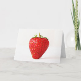 Carte Un gccan de fraise rouge