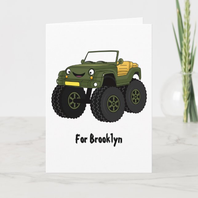 Carte Un Green Monster truck (Devant)