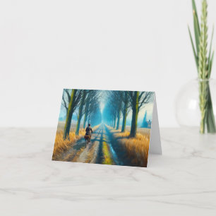 Carte Un homme à vélo