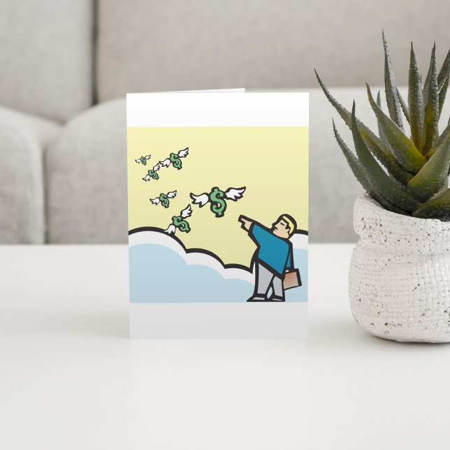 Carte Un Homme Pointeur À L'Argent Avec Des Ailes (Créateur téléchargé)