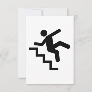 Carte Un homme qui tombe dans les escaliers