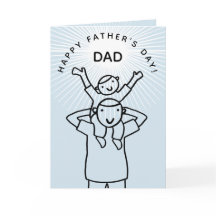 Un joli papa caricaturiste avec une Fête des pères