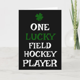 Carte Un joueur de hockey sur gazon chanceux St Patrick'