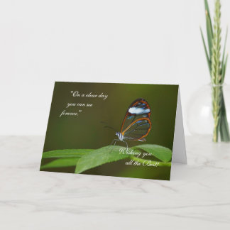 Carte "Un jour clair" Conception de papillon en verre
