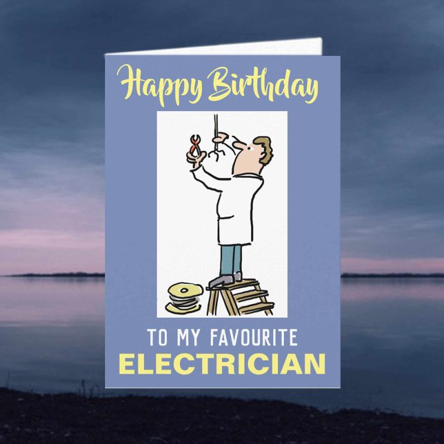 Carte Un joyeux anniversaire pour les amoureux électriqu (Créateur téléchargé)