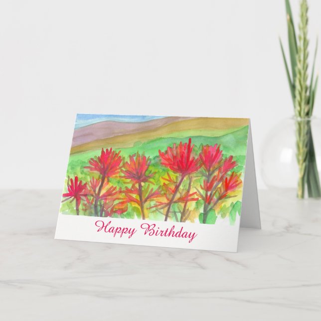 Carte Un joyeux anniversaire pour les Fleurs sauvages in (Devant)