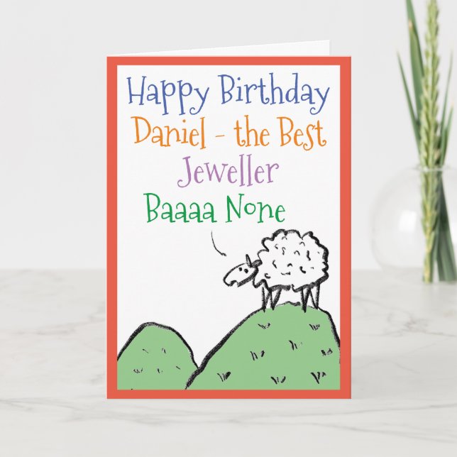 Carte Un joyeux anniversaire pour un joaillier (Devant)