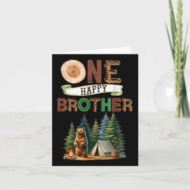 Carte Un Joyeux Camper Frère Premier Anniversaire Campin (Devant)