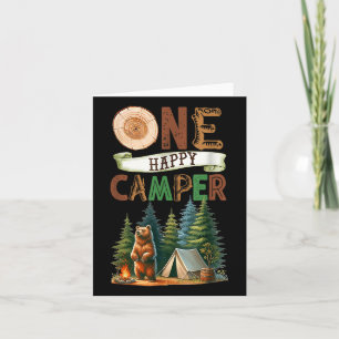 Carte Un Joyeux Camper Premier Anniversaire Famille Camp