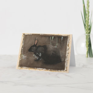 Carte Un lapin noir   Joseph Crawhall