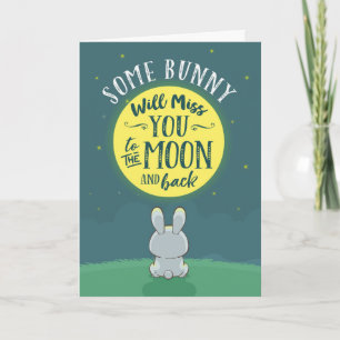 Carte Un lapin te manquera sur la Lune et sur le dos