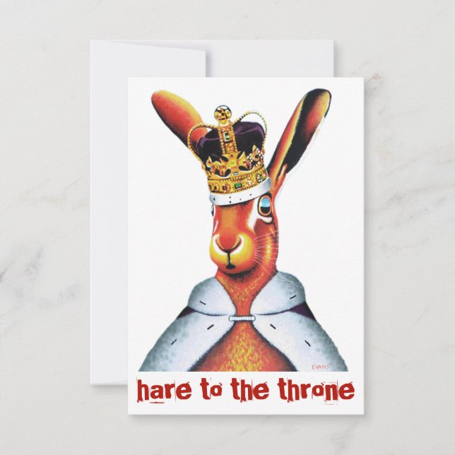 Carte Un lièvre portant une couronne royale (lièvre au t (Devant)