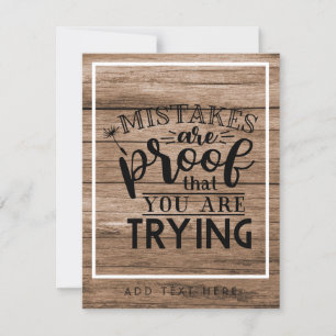 Carte Un look rustique en bois avec des citations motiva